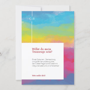 Invitation Couleurs arc-en-ciel modernes et inspirantes