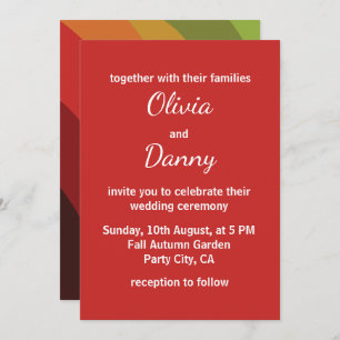 Invitation Couleurs d'automne Mariage de automne moderne