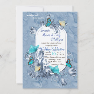 Invitation Couleurs de Cyanotype & Papillons de visite.