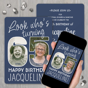 Invitation Couleurs DIY • Joyeux 65e Anniversaire 2 Photos