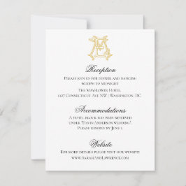 Invitation COULEURS ÉDITABLES MOI Monogramme EM Monogramme In