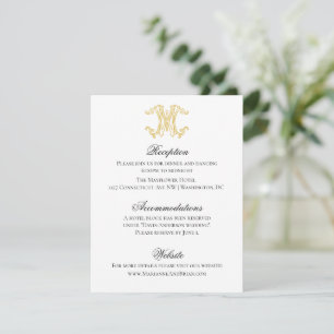 Invitation COULEURS ÉDITABLES MW Monogramme WM Monogramme Inv