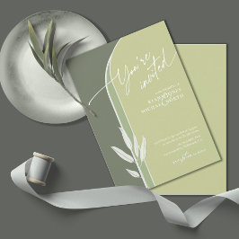 Invitation Couleurs Eucalyptus Mariage Vert ID901