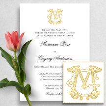 COULEURS MODIFIABLES GM Monogramme MG Logo Invitat