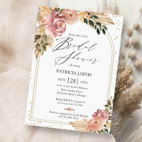 Couleurs Neutres Chic Floral Boho Shower de Mariée