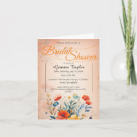 Couleurs orange et pastel avec des fleurs peintes