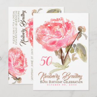 Invitation Couleurs originales Peony 50e anniversaire FCI