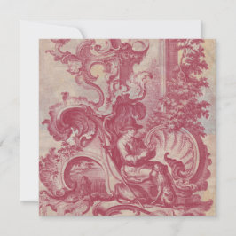 Invitation Couleurs Patina Vintage Rouge Toile Pompei