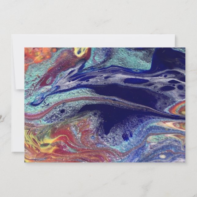 Invitation Couleurs violettes de chaos (Devant)