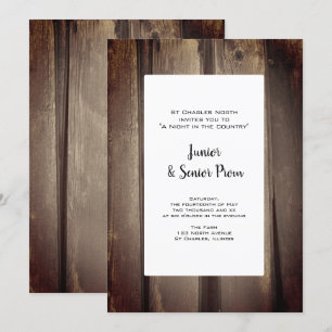 Invitation Country Barre Wood Junior / Senior Prom