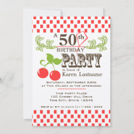 Invitation Country Cherry Anniversaire