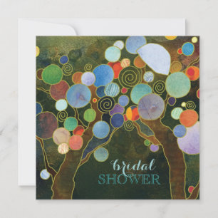 Invitation Country Love Trees Fête des mariées bleue