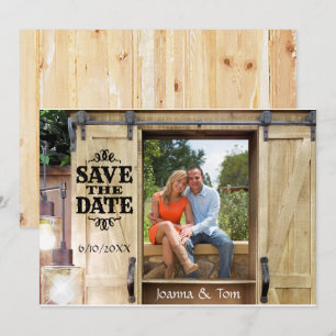 Invitation Country Western Photo Sauvez la date