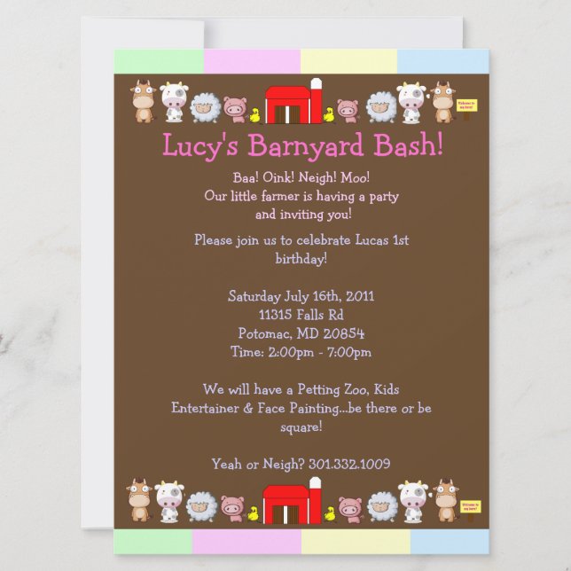 Invitation Coup de basse-cour (Devant)