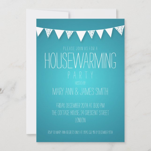 Invitation Coup de coeur de la fête du Ménage Turquoise (Devant)