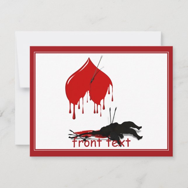 Invitation Coup de feu doux (anti-Valentin) (Devant)