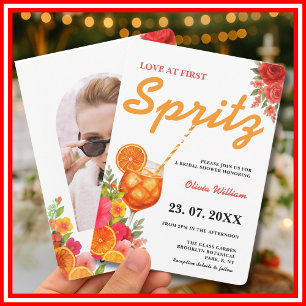 Invitation Coup de foudre au premier Spritz Photo d'enterre