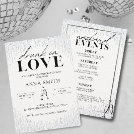 Invitation Coup d'oeil dans Amour Bachelorette Party Week-end