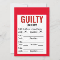 Coupable 34 fois Verdict Scorecard Trump