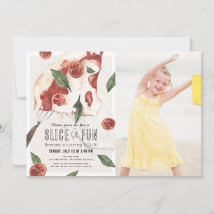 Invitation Coupe de l'Anniversaire de enfant de la pizza Marg