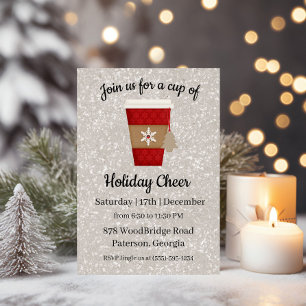 Invitation Coupe de Noël de Noël de Noël de fête