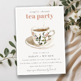 Invitation Coupe de Thé Floral Classique Couples Tea Party Do