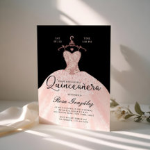 Coupe rose pâle Quinceañera Roya Noir