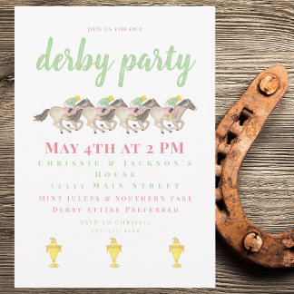 Invitation Coupes de course hippique de la partie Derby