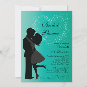 Invitation Couple adorable en Fête de l'mariée d'amour
