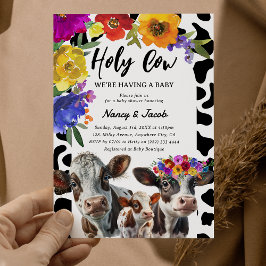 Invitation Couple Baby shower floral mignon