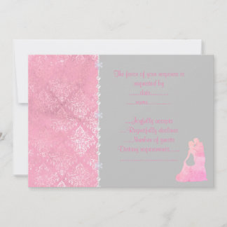 Invitation couple de danse rose rsvp