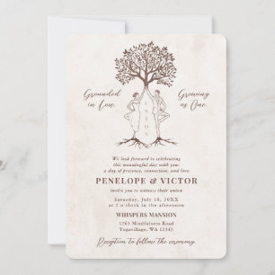 Invitation Couple de l'Union de Yoga - Arbre de la pleine con