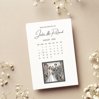 Invitation Couple de style BD Dessin Save The Date