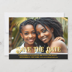 Invitation Couple lesbienne mariage photo gay