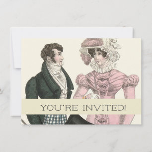 Invitation Couple Mariage Antique 1823 Homme Femme Mode