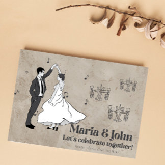 Invitation Couple Mariage dansant