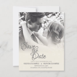 Invitation Couple mariage en monochrome