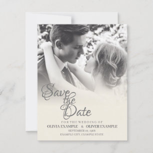 Invitation Couple mariage en monochrome