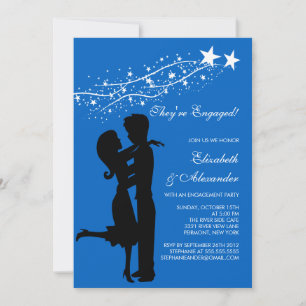 Invitation Couple moderne et sucré en Fiançailles amoureux