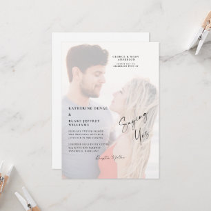 Invitation Couple qui dit oui Photo Mariage sur la plage