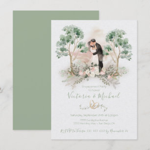 Invitation Couple romantique d'Eucalyptus Floral