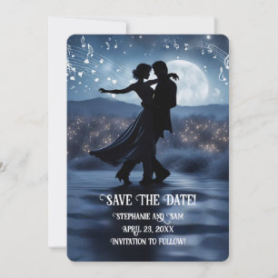 Invitation Couple Romantique Enregistrer la Date Musique