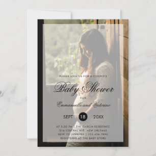 Invitation Couples Baby shower Genre Neutre Photo