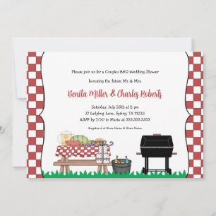 Invitation Couples BBQ nuptiale douche