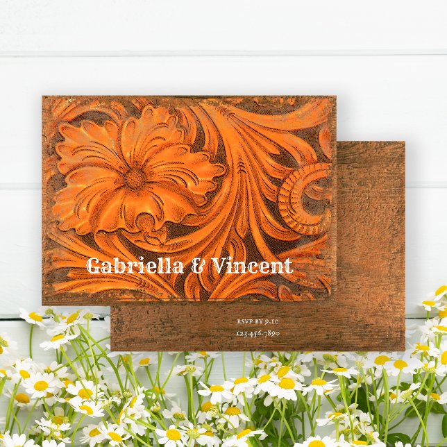 Invitation Couples de fleurs rustiques Wedding shower occiden (Créateur téléchargé)