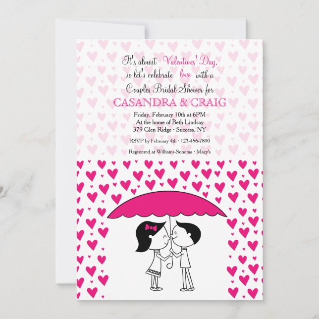 Invitation Couples Douche d'amour (Devant)