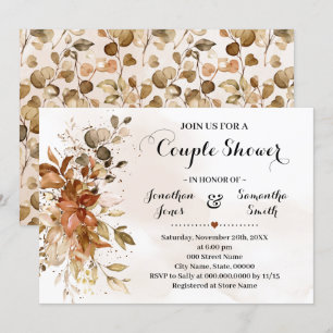 Invitation Couples Douche Eucalyptus Automne Mariage Automne