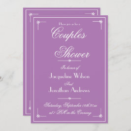 Invitation Couples Douche Lilac Printemps Été E-mail RSVP