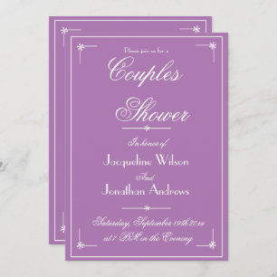 Invitation Couples Douche Lilac Printemps Été E-mail RSVP