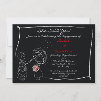 Invitation Couples doux dans l'invitation de fiançailles de